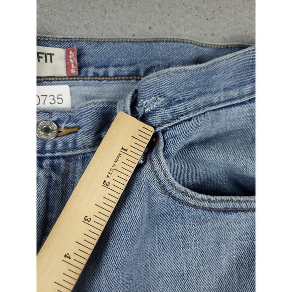 Levis 505 Jeans Mens 36x30 Blue Casual Straight Leg Denim Pants * - Picture 6 of 11